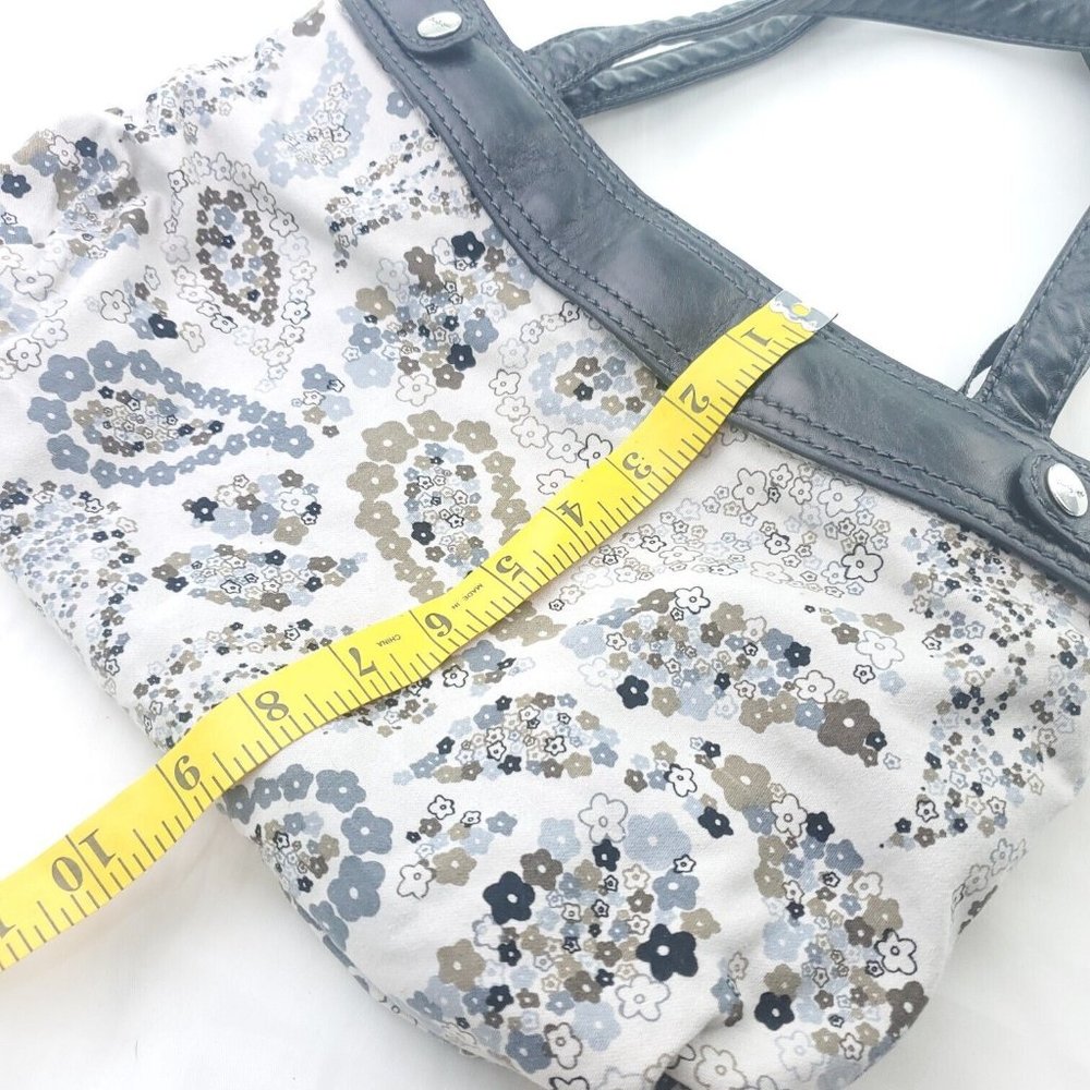 Thirty One Womens White Floral Inner Pockets Double Handles Shoulder Bag - Picture 8 of 11